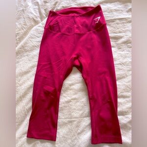 Gym Shark pink cropped leggings! Never worn!